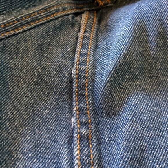 WVU Mountaineers Football Jean Jacket Men XL West Virginia University Upcycled - Picture 9 of 16